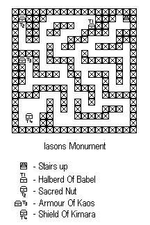 Map to Iasons Monument in Northern Iphis