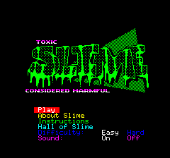 Slime title screen